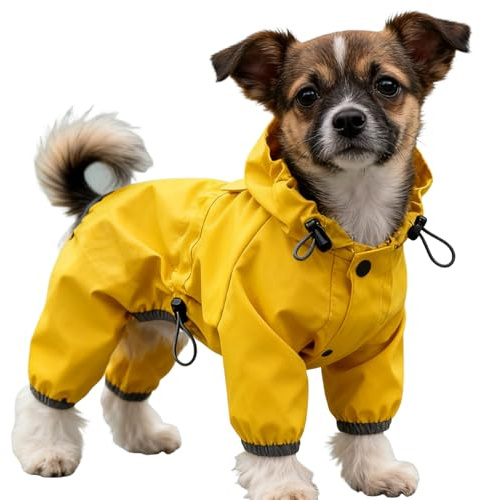 Chubasquero para perro, protección impermeable, ropa para cachorros, impermeable para perros con capucha, para razas pequeñas y medianas, invierno, Navidad, Halloween, caminar, caza, Acción de Gracias