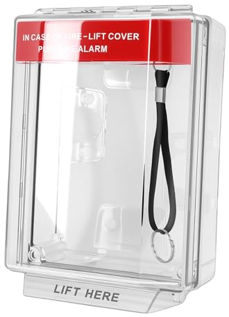 Generic Copertura per Punto di Chiamata Antincendio, Protezione IP67 Resistente All'acqua, a Prova di Calore, Protezione Manuale per Punto di Chiamata Antincendio con Design a Scatto,