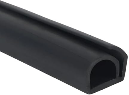 Canalina per cavi per pannelli acustici, flessibile protezione per cavi in PVC, semicircolare, autoadesiva, canalina per cavi da parete, passacavi da pavimento, protezione per nascondere i cavi (nero