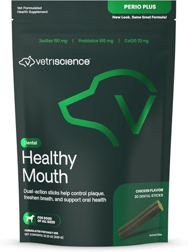 VetriScience Dental Care Chews for Dogs, Chicken ed, 30 Count