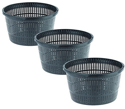 Round Baskets Pond Garden Planting Plants - Pack of 3 (Large 40x29cm)