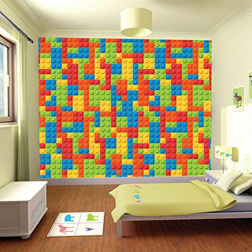 3D byggklossar block leksak bakgrund tapet väggmålning foto barn sovrum lekrum