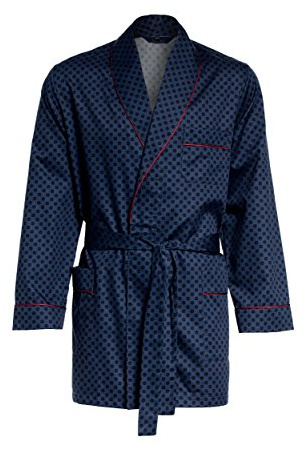 Revise Morgonrock för män – kort – badrock RE-509 – elegant – 100 % bomull