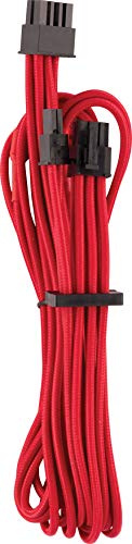 Corsair CP-8920244 Premium Individually Sleeved PCIe (Single Connector) Cables Type 4 Gen 4 – Red