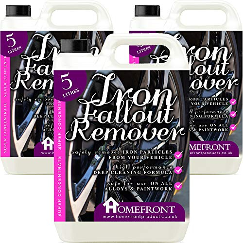 Homefront Iron Fallout Remover - Removes Iron Particles from Alloys, Paintwork, Glass, Mirrors & More - Colour Change Indicator (15 Litres)