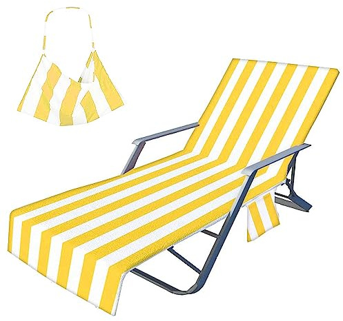 FANSU Telo Mare per Lettino Spiaggia Piscina, Microfibra Asciugamano Mare con Tasche, Ultra Absorbent/Asciugatura Veloce/Portatile, Ideale per Asciugamano da Viaggio Bagno Sportivo