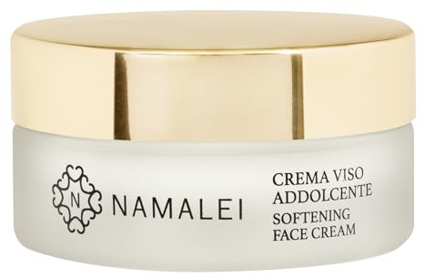 Namalei, Crema Viso Addolcente Riso, Camomilla con Acido Ialuronico, Anti Rossore e Prurito, Azione Idratante e Nutriente, 50 ml