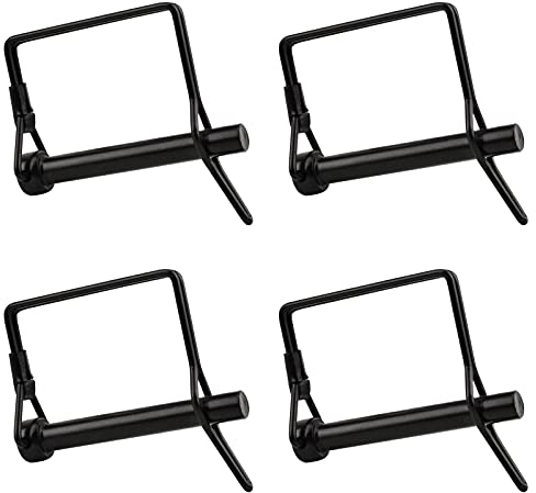 INCREWAY 4 perni di bloccaggio per albero in acciaio al carbonio, perno di bloccaggio di sicurezza, perno di sicurezza ad anello quadrato, per rimorchi, per fattoria, prato, giardino, 4 pezzi