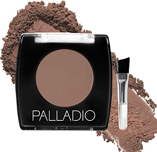 Palladio Poudre pour sourcils, Poudre pour sourcils douce et naturelle avec de l'huile de jojoba et du beurre de karité, Aide à améliorer et à définir les sourcils, Soft Brown
