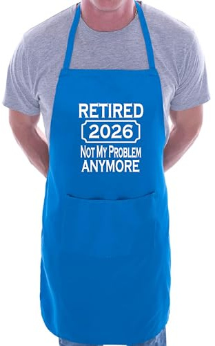 Print4U I Retired in 2026 Retirement Gift BBQ Baking Cooking BBQ Apron