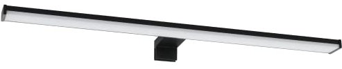 Eglo LED lámpara de espejo Pandella 2, iluminación de espejo de 1 luz elegante, luz de aluminio y plástico en blanco y negro, lámpara LED antihumedad, IP44, L 60 cm