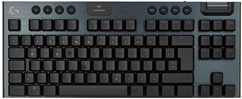 Logitech G915 TKL Tenkeyless Lightspeed RGB Mechanische Gaming-Tastatur für Laptop und PC, Low-Profile-Switch, LIGHTSYNC RGB, kabellos, Bluetooth Funktion, Schwarz