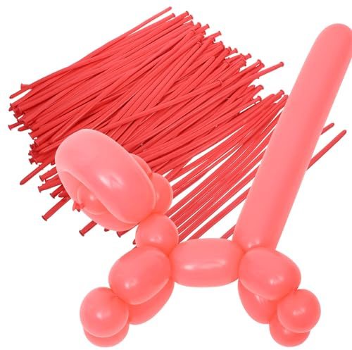ABOOFAN 100pcs Twisting Balloons Macaron Watermelon Strip Modelling Balloons for Birthday Party Decorations Safe Versatile for Various Celebrations
