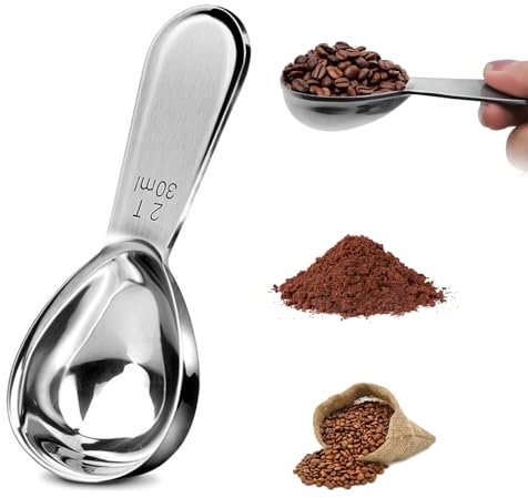 Kaffeelöffel Portionierer, 18/8 Kaffeelöffel Messlöffel Kaffeemaßlöffel Aus Edelstahl Dosierlöffel Rostbeständig Kaffeelöffel Portionierer Kaffeedosierlöffel Spoon Geeignet für Kaffee Tee Zucker Mehl