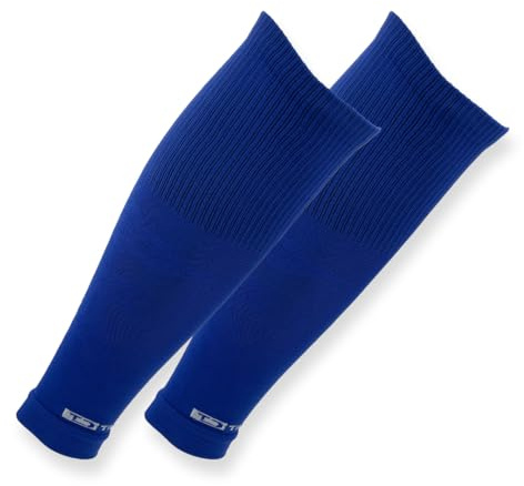 Tapedesign - TUBES PRO 1 paio di calzettoni da calcio (senza calzini), blu per donne, uomini e bambini – Sleeves da calcio per parastinchi – Calze da calcio lunghe – Calze da calcio (taglia unica)