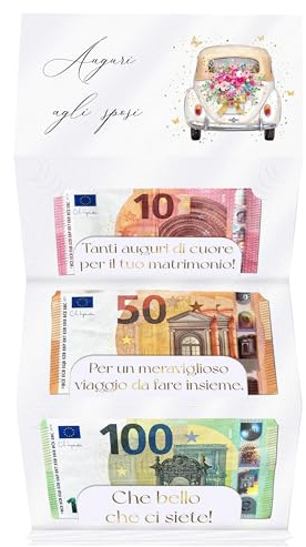 Joli Coon Busta matrimonio porta soldi STARDUST – Regalo in denaro Premium per Matrimonio con busta e sigillo adesivo – Biglietto auguri portasoldi