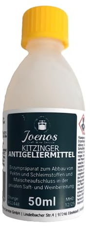 Joenos Kitzinger Antigeliermittel, Enzympräparat für Saft- und Weinherstellung, Exclusiv Handel,Aachen,50ml Flasche