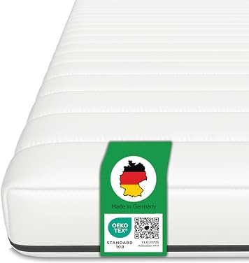 Schlaftroll Kaltschaummatratze 60x120 cm - H3 orthopädische Matratze mit ergonomischer Unterstützung, allergikerfreundlich - 5 cm Höhe