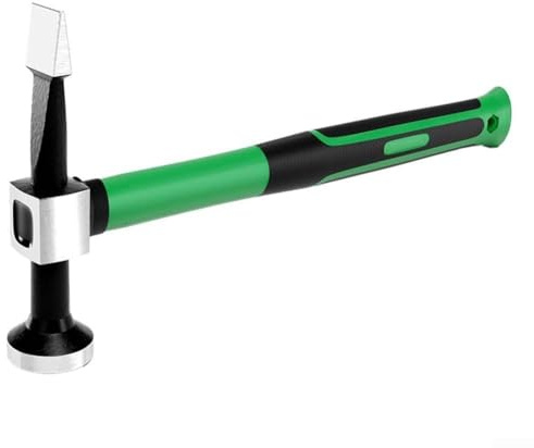 Jonikuper Marteau à tôle de 315 mm pour réparation de carrosserie automobile – Outil de burin à tête plate, carrée et pointue avec poignée en fibre de verre – Outil de réparation de voiture en acier à