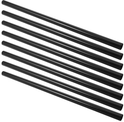 Artibetter 8 Tubos de Hierro para Perchero 16 MM Diámetro X 40 CM Largo Tubo Redondo Negro Desmontable para Montaje de Armarios Portátiles Soporte Resistente para Colgar Ropa y Zapatero