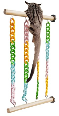 Scale da gioco intrecciate: attrezzatura per attività di animali esotici, ponte per esercizi con materiale resistente ai morsi, appendiabiti sospesi per ridurre lo stress, forniture per roditori