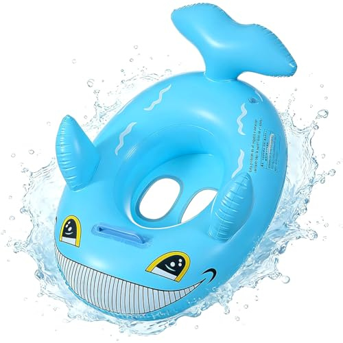 Shark Anello Nuoto, Animale Giocattoli Gonfiabile per Piscina Galleggianti, PVC Galleggiante Anello di Nuoto, per Divertimento in Acqua per Piscina Sport Acquatici Estate Spiaggia Festa - Blu