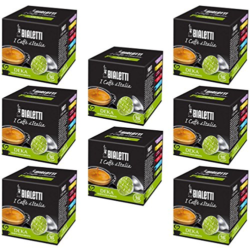 Bialetti Capsule DeKa - Set 8 confezioni da 16 capsule