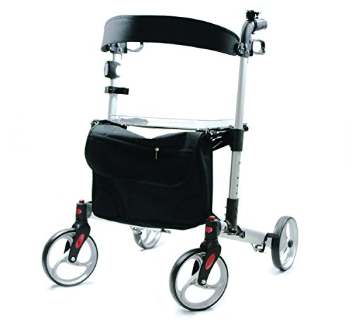 Dr. Junghans Medical Rollator Premium - Aluminium, Silver, Erwachsener, Faltbar, Max. Belastung 136 kg