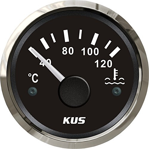 KUS impermeabile Temperatura dell'acqua Indicatore di indicatore di temperatura 40-120℃ con retroilluminazione 12V/24V 52mm