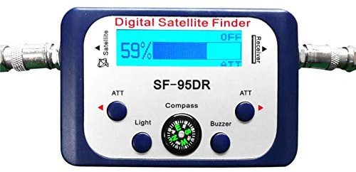 Paialu Digital Satellite Finder SF-95DR Meter Satlink Receptor TV Signal Receiver Sat Decoder DVB-T2 Satfinder Compass LCD FTA Dish