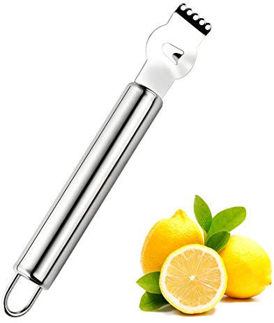 Livtor Stainless Steel Lemon Zester Grater, Lemon zester tool,citrus zester tool for Orange Citrus Peeler with Channel Knife