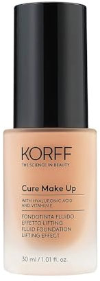 Korff Fondotinta Fluido Effetto Lifting, Formula Anti-età con Acido Ialuronico, Texture setosa 03, 30ml
