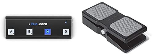 IK Multimedia iRig BlueBoardBluetooth MIDI Pedalboard & M-Audio EX-P - Expression Pedal for Keyboards, MIDI Keyboards/Controllers and Supported Guitar Effects Pedals