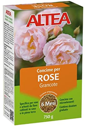 CONCIME GRANULARE PER ROSE A LENTA CESSIONE FINO A 6 MESI DI NUTRIMENTO - 750 G - ALTEA
