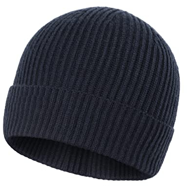 Zylioo XXL/3XL Strickmütze Für Großen Kopf, Wintermütze Beanie Mütze Mit Schirm, Übergroße Winter Warme Knit Cuffed Watch Cap