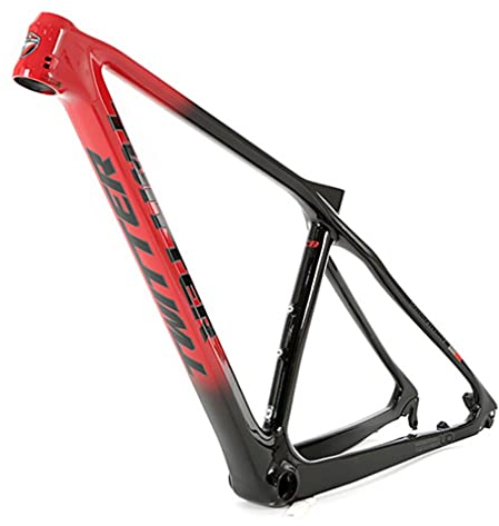 Telaio MTB in Fibra di Carbonio 27.5er 29er Telaio Mountain Bike Hardtail 15''/17''/19'' QR 135mm Telaio Freno A Disco Rosso Percorso Interno XC AM (Size : 29 * 19'')