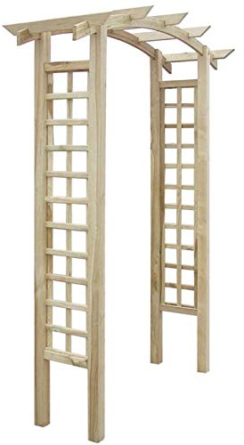 BULANED Rosenbogen, Rankhilfe Für Blauregen, Rankgitter, Torbogen Garten, Rankbogen, Torbogen, Blumenbogen, Gartenbogen, 150x50x210 cm Holz