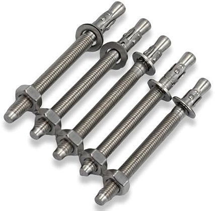 ABAZO Ancrages galvanisés/chevilles d'ancrage/boulons d'ancrage/ancrages pour charges lourdes M6 x 40 mm - Homologation de qualité industrielle - Chevilles d'ancrage pour charges lourdes (M6 x 85 mm -