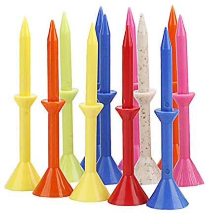Courtieyeardceastea Tee da golf a cuneo in plastica professionale 12x Range pratica guida flessibile 83mm