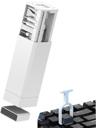Sghtil Kit de limpieza electrónica, herramienta de limpieza de auriculares | Cepillo de limpieza portátil para teclado – Kit de limpieza de auriculares multifuncional para escritorio