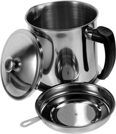 HOLIDYOYO Tanque De Almacenamiento De Petróleo Colador De Aceite Aceitera De Acero Inoxidable Para Cocina Filtro