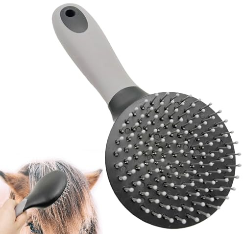 Horse Mane & Tail Combs Horse Brushes Shedding Brush Grooming Tool for Equine Long Haired Dogs (Black)