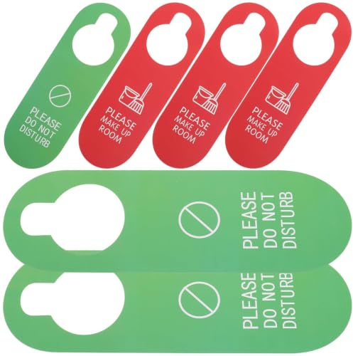 6 st dubbelsidig dörrhängare skylt PVC DISTURB/PLEASE MAKE UP RUOM hotell kontor dörrknopp taggar meddelandeskylt ytterdörr skylt för hem rum sovrum