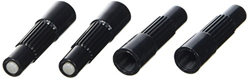 Unitec 84726 Ventil Verlängerung für Radzierblenden - 4 Stück, Schwarz