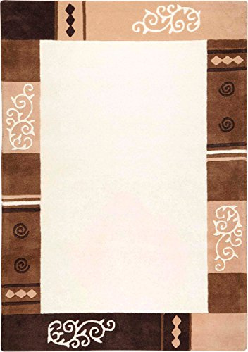 Teppich aus 100% Schurwolle (IWS); handgetuftet | Größe: 120 x 180 cm; Farbe: Beige | THEKO die markenteppiche - Ambaadi