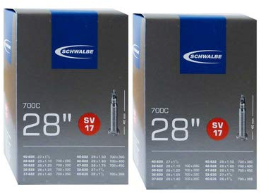 Schwalbe Unisex-Adult SV17 Fahrradschlauch, Schwarz, 28