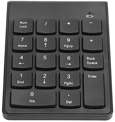 Trådlöst numeriskt tangentbord Mini bärbart Numpad digitalt tangentbord USB 2,4 GHz 18 Key Financial Accounting Keypad för PC/Desktop(Svart)