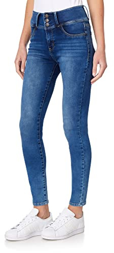 WallFlower Women's Juniors InstaSoft High-Rise Sassy Skinny Jeans (Standard, Kelly, 18 Plus