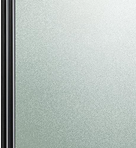 DIFIT Milchglasfolie,Fensterfolie Blickdicht,Milchglasfolie Selbstklebend Fenster Sichtschutzfolie Fensterfolien Non-Klebefolie Folie Sichtschutz Für Hause Badzimmer Büro (44.3X200CM)