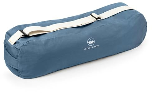 Lotuscrafts® Yogatasche PUNE aus Bio-Baumwolle, Fair & Ökologisch, Ideale Yoga Tasche für Yogamatte und Zubehör, Yogamattentasche mit Extra Fach, 72 cm x 18 x 15 cm